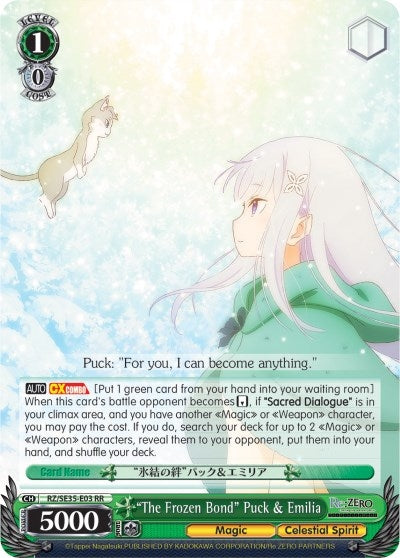’The Frozen Bond’ Puck & Emilia (Parallel Foil) (3503) [RZ/SE35] - Weiss Schwarz Single