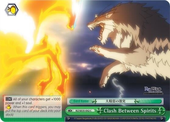 Clash Between Spirits (Parallel Foil) (3542) [RZ/SE35] - Weiss Schwarz Single