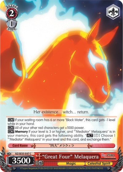’Great Four’ Melaquera (Parallel Foil) (3547) [RZ/SE35] - Weiss Schwarz Single