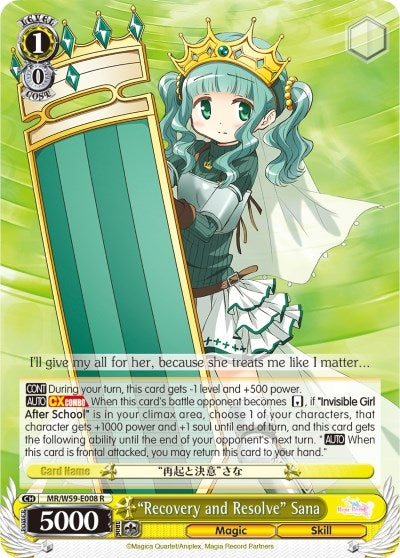 ’Recovery and Resolve’ Sana (59008) [MR/W59] - Weiss Schwarz Single