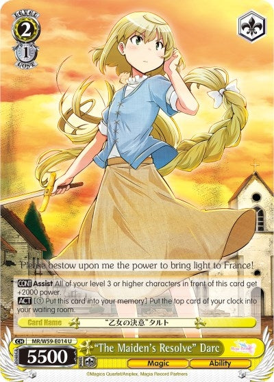’The Maiden’s Resolve’ Darc (59014) [MR/W59] - Weiss Schwarz Single