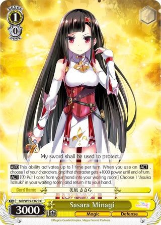 Sasara Minagi (59020) [MR/W59] - Weiss Schwarz Single