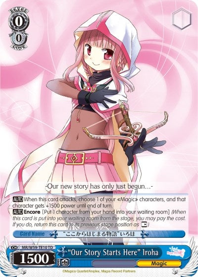 ’Our Story Starts Here’ Iroha (5910) [MR/W59] - Weiss Schwarz Single