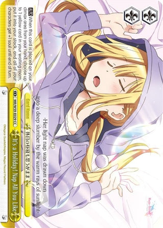 It’s a Holiday! Nap All You Like (59029) [MR/W59] - Weiss Schwarz Single