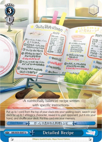 Detailed Recipe (59097) [MR/W59] - Weiss Schwarz Single