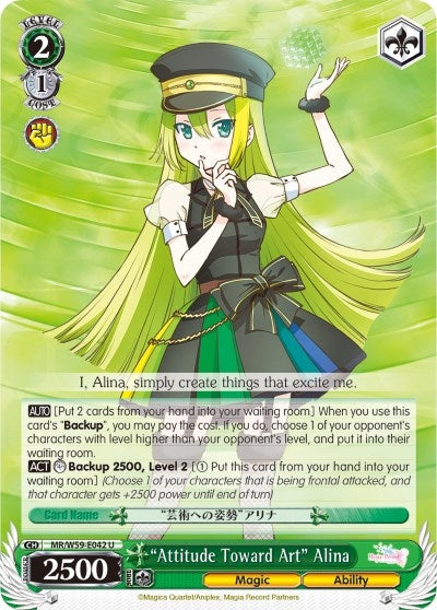 ’Attitude Toward Art’ Alina (59042) [MR/W59] - Weiss Schwarz Single