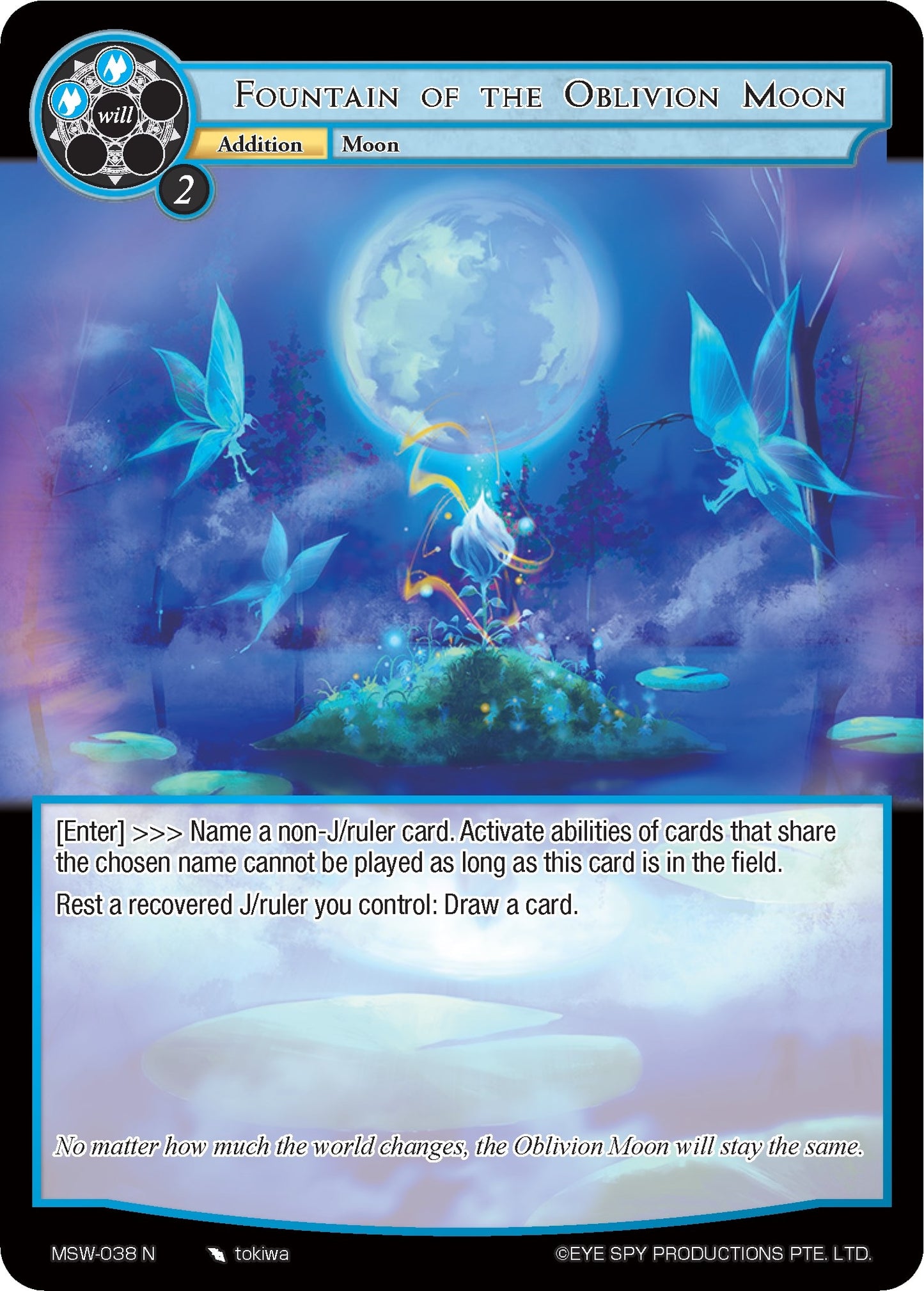 Fountain of the Oblivion Moon (38) [MSW] - Force of Will Single