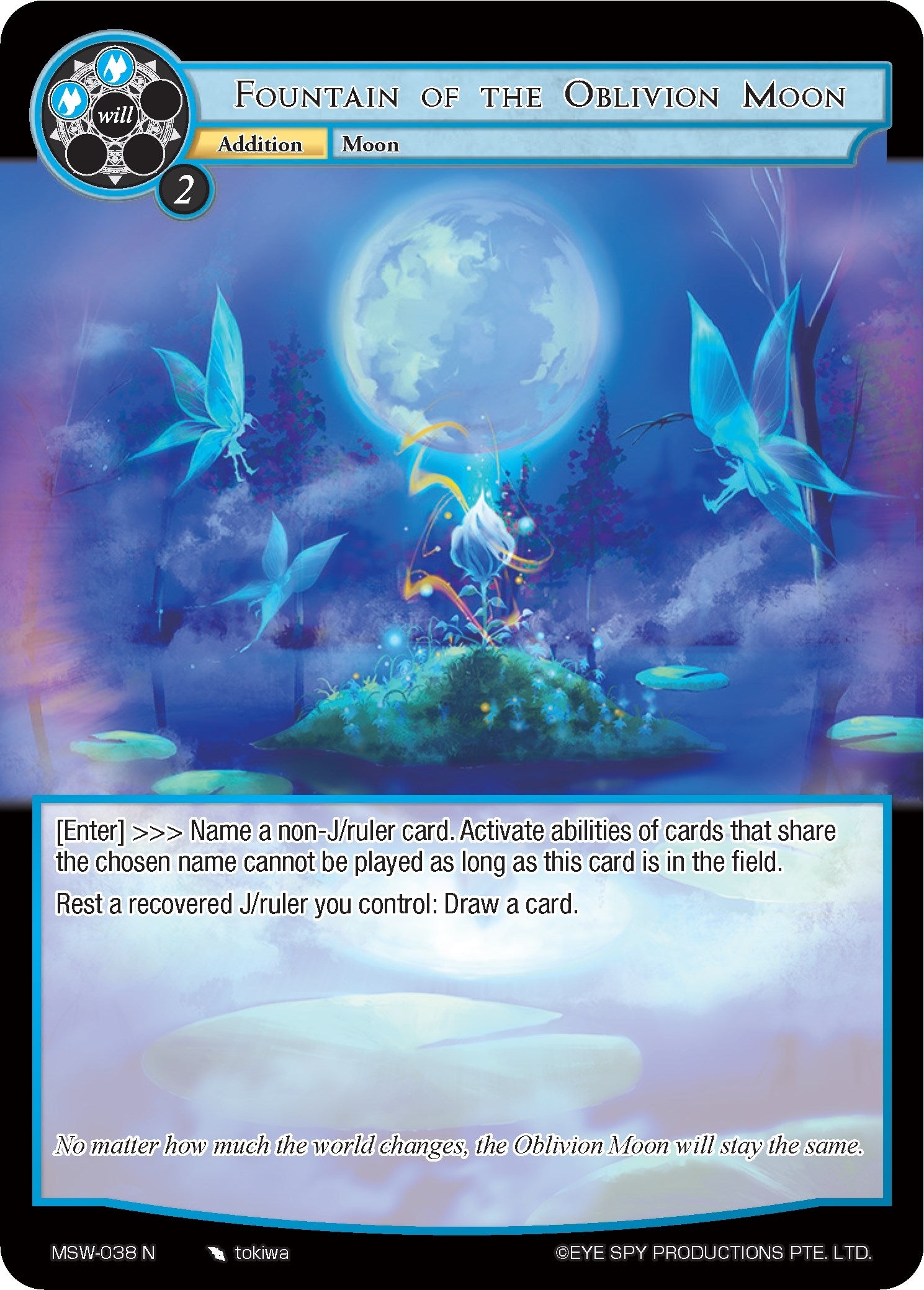 Fountain of the Oblivion Moon (38) [MSW] - Force of Will Single