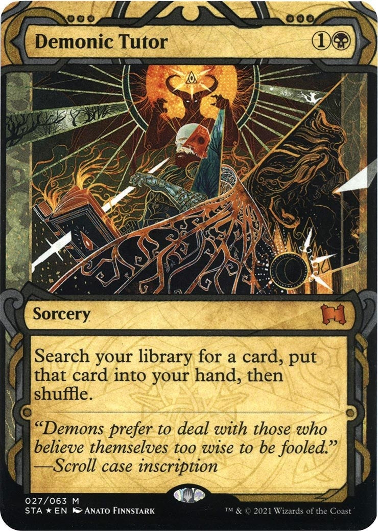 Demonic Tutor (Foil Etched) (27) [STA] - MTG Single