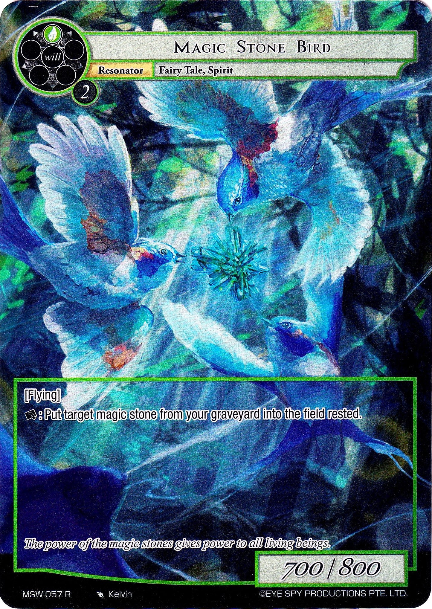 Magic Stone Bird (Full Art) (57) [MSW] - Force of Will Single
