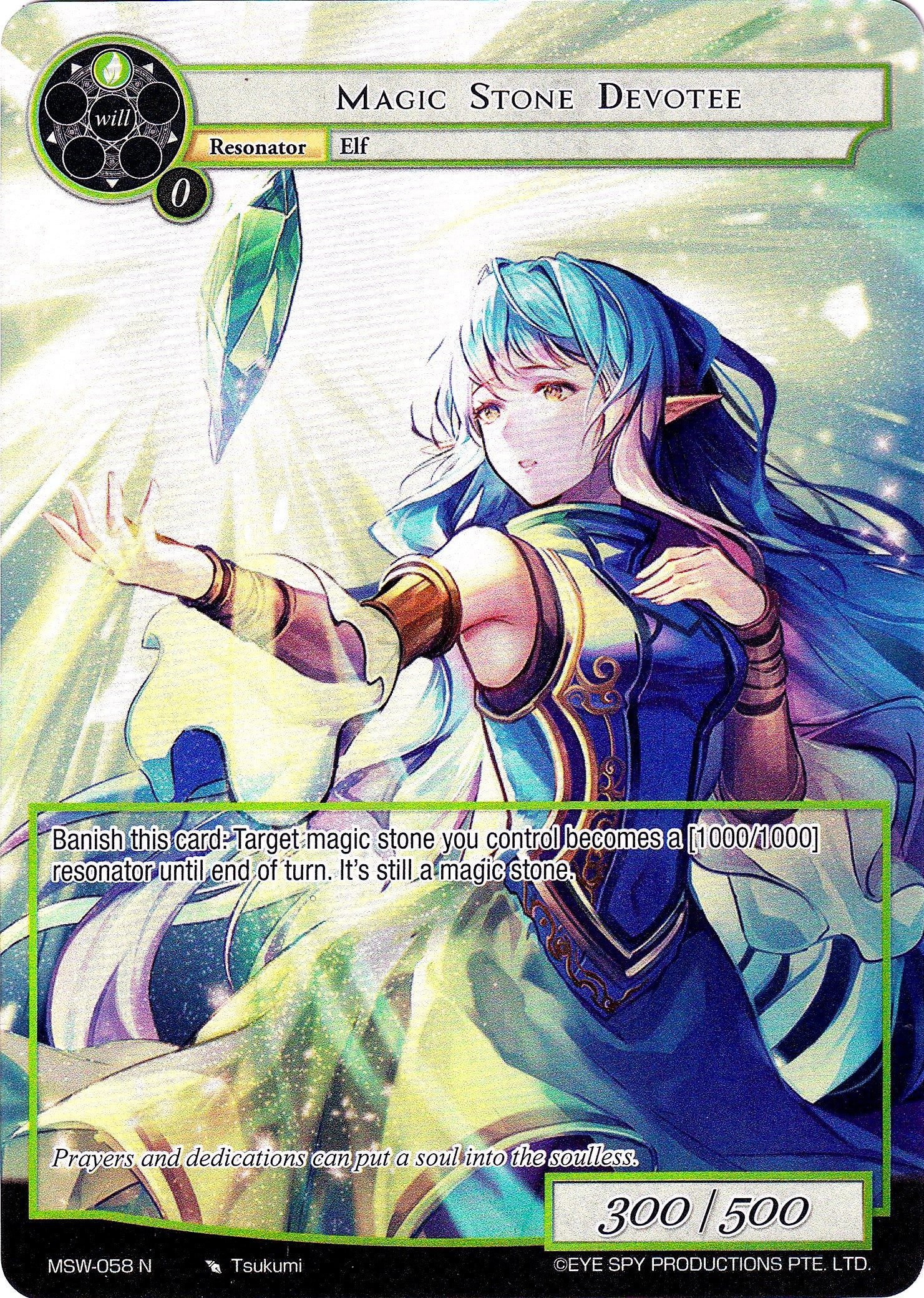 Magic Stone Devotee (Full Art) (58) [MSW] - Force of Will Single
