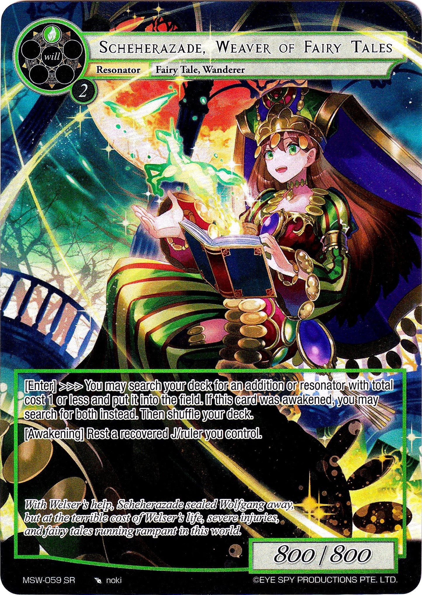 Scheherazade Weaver of Fairy Tales (Full Art) (59) [MSW] - Force of Will Single