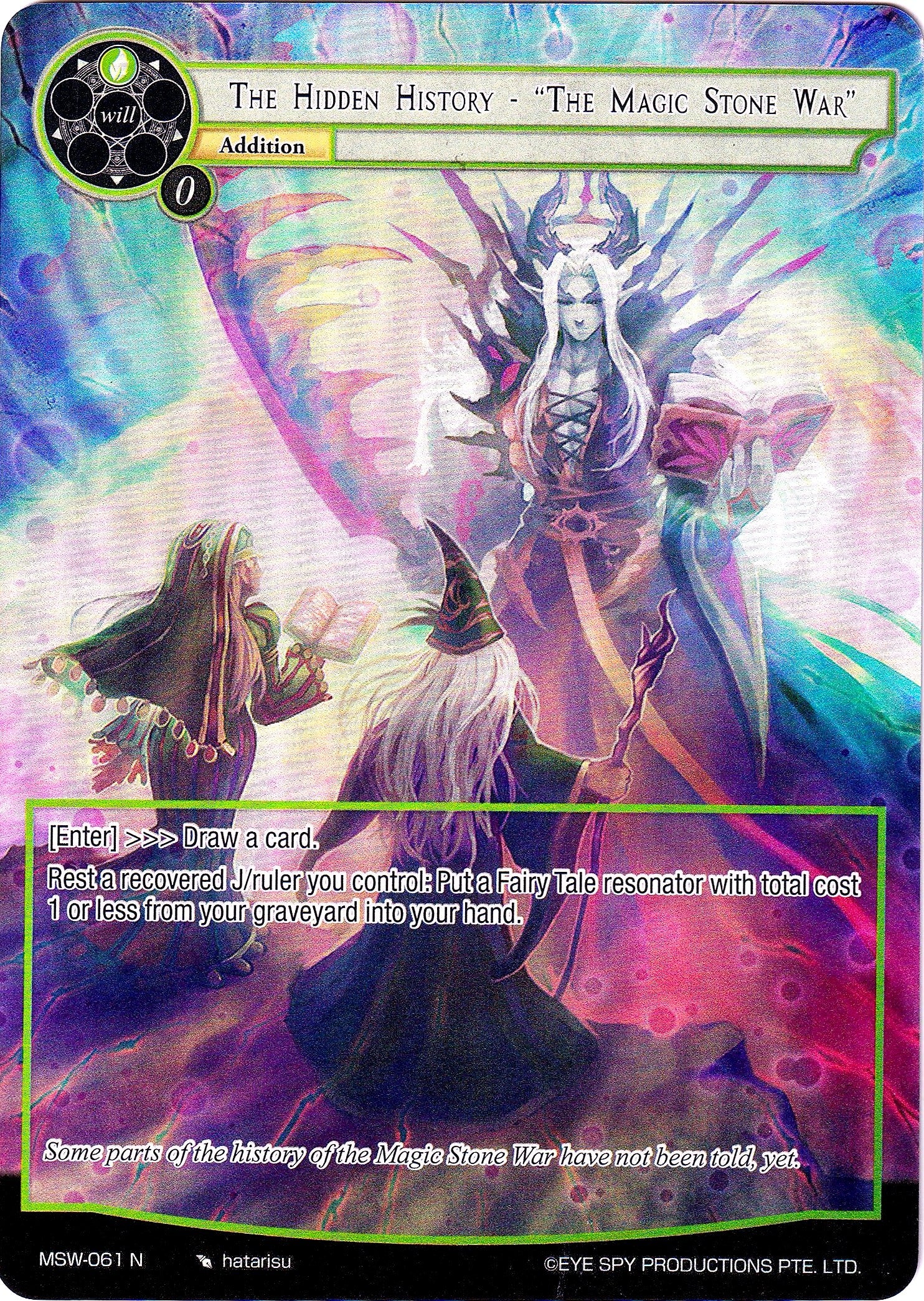 The Hidden History - ’The Magic Stone War’ (Full Art) (61) [MSW] - Force of Will Single
