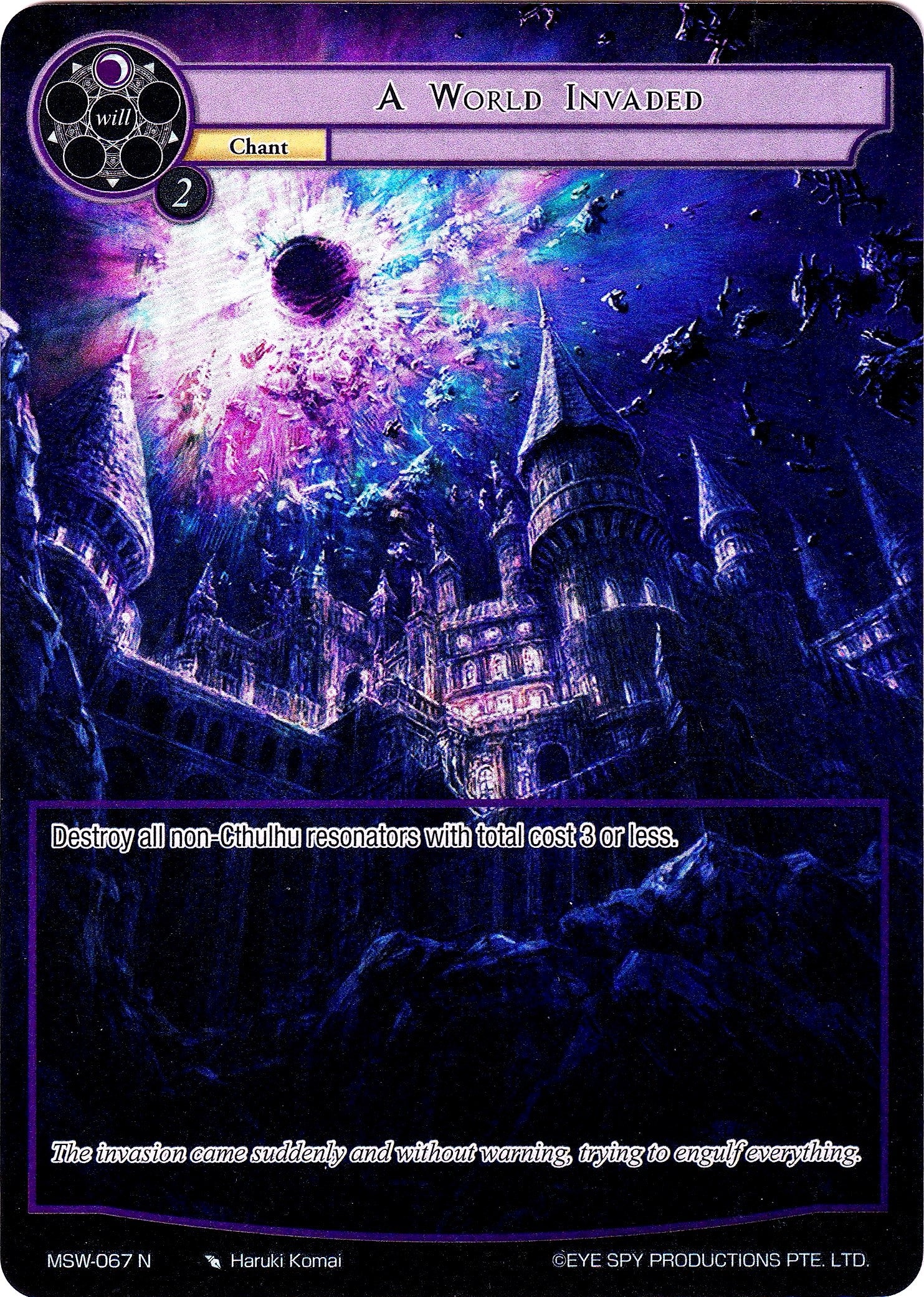A World Invaded (Full Art) (67) [MSW] - Force of Will Single
