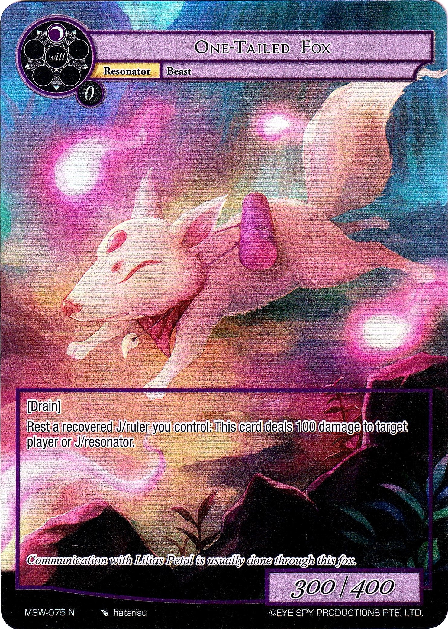 One-Tailed Fox (Full Art) (75) [MSW] - Force of Will Single