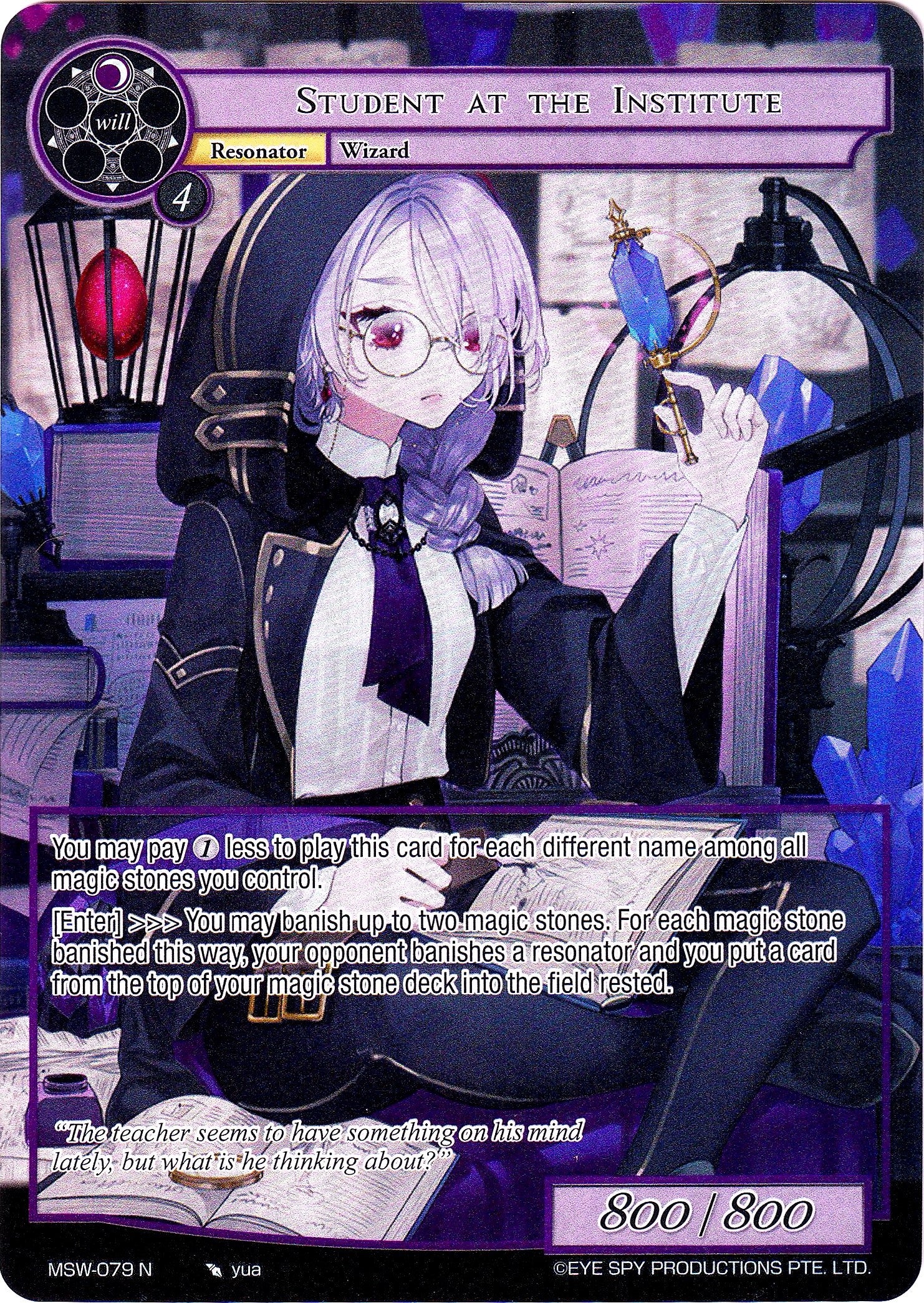 Student at the Institute (Full Art) (79) [MSW] - Force of Will Single