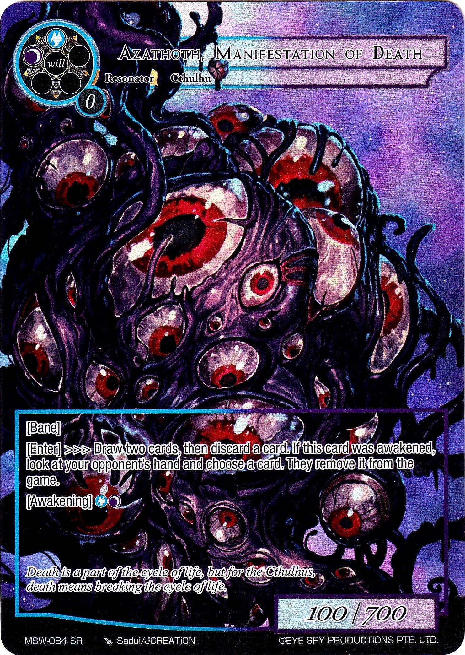 Azathoth Manifestation of Death (Full Art) (84) [MSW] - Force of Will Single