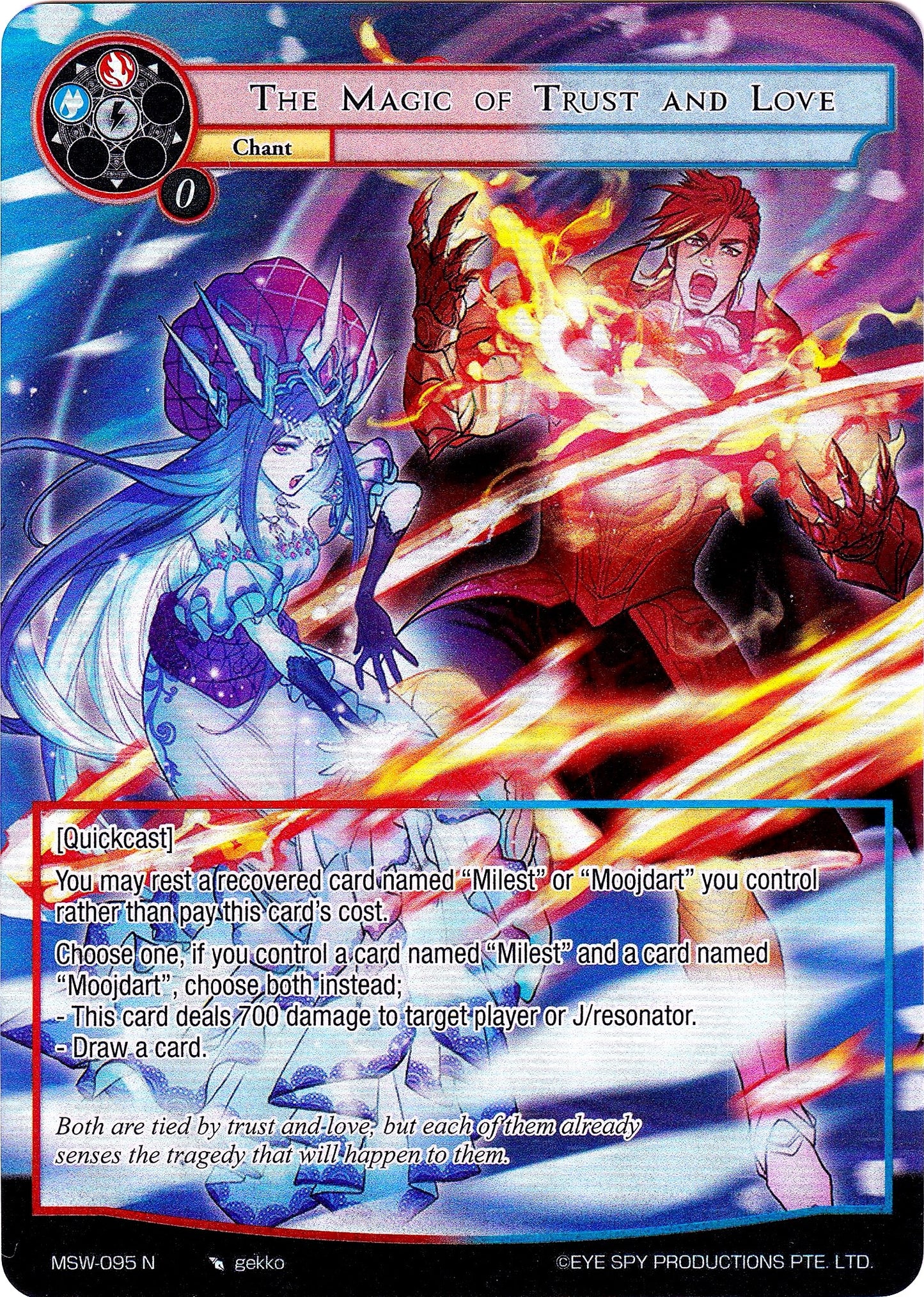 The Magic of Trust and Love (Full Art) (95) [MSW] - Force of Will Single