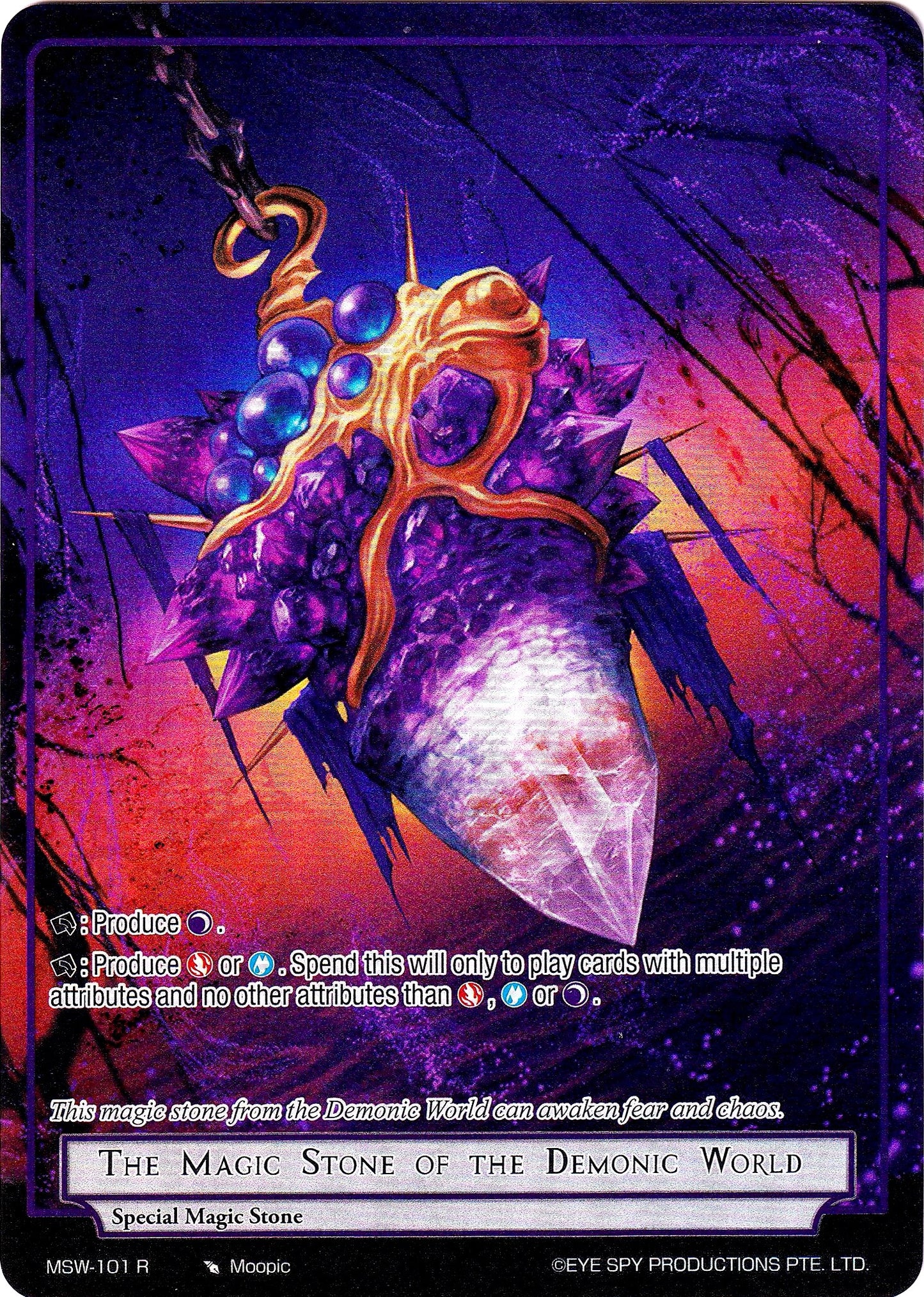 The Magic Stone of the Demonic World (Full Art) (101) [MSW] - Force of Will Single