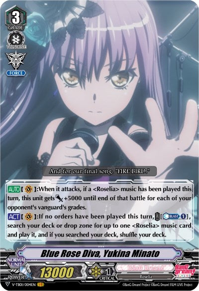 Blue Rose Diva Yukina Minato (1004) [V-TB01] - Cardfight Vanguard Single
