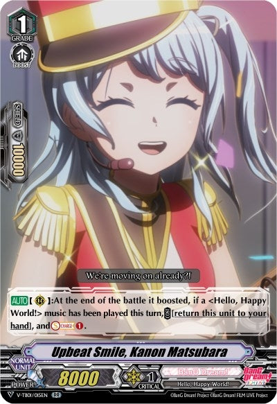 Upbeat Smile Kanon Matsubara (1015) [V-TB01] - Cardfight Vanguard Single