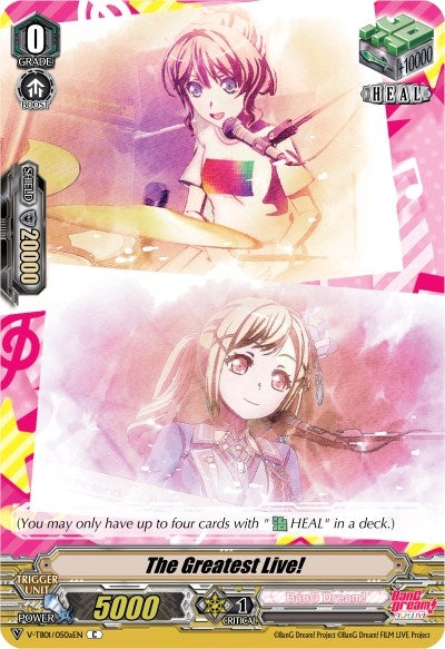 The Greatest Live! (A) (Poppin’Party) (Parallel Foil) (1050) [V-TB01] - Cardfight Vanguard Single