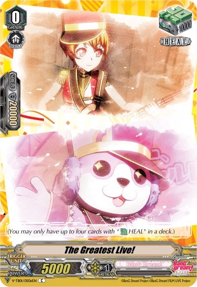 The Greatest Live! (E) (Hello Happy World!) (Parallel Foil) (1050) [V-TB01] - Cardfight Vanguard Single