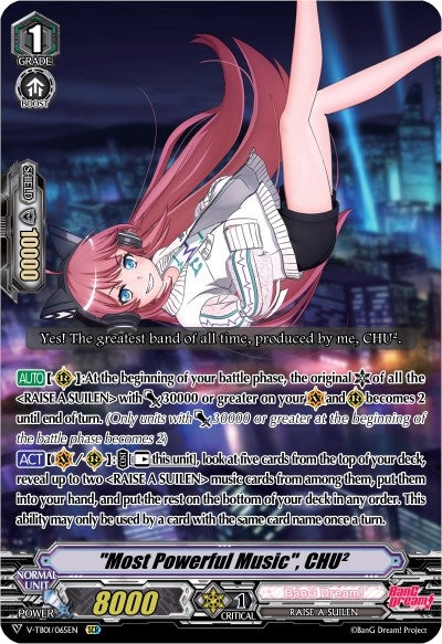 ’Most Powerful Music’ CHU² (1065) [V-TB01] - Cardfight Vanguard Single