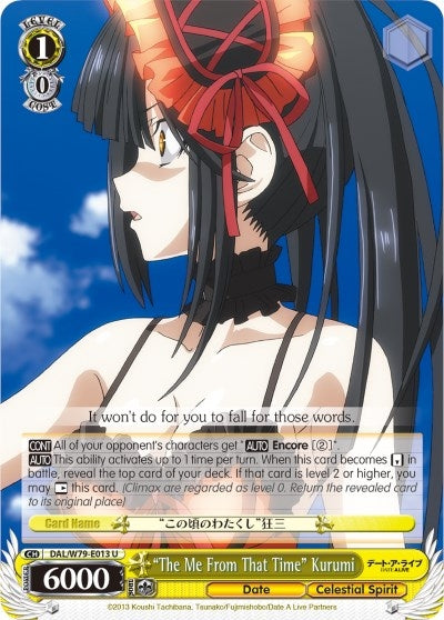 ’The Me From That Time’ Kurumi (79013) [DAL/W79] - Weiss Schwarz Single