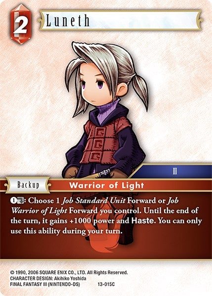 Luneth (13) [OP13] - Final Fantasy TCG Single