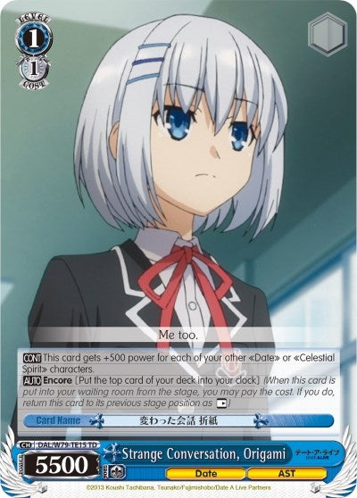 Strange Conversation Origami (7915) [DAL/W79] - Weiss Schwarz Single