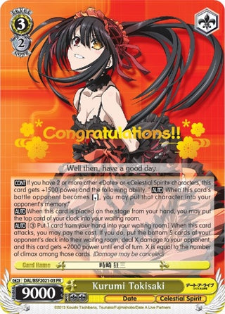 Kurumi Tokisaki (Spring Fest 2021) (202103) [EVENT] - Weiss Schwarz Single