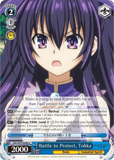 Battle to Protect Tohka (79089) [DAL/W79] - Weiss Schwarz Single