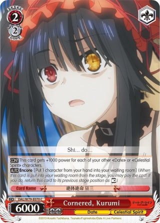 Cornered Kurumi (79070) [DAL/W79] - Weiss Schwarz Single