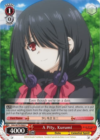 A Pity Kurumi (79066) [DAL/W79] - Weiss Schwarz Single