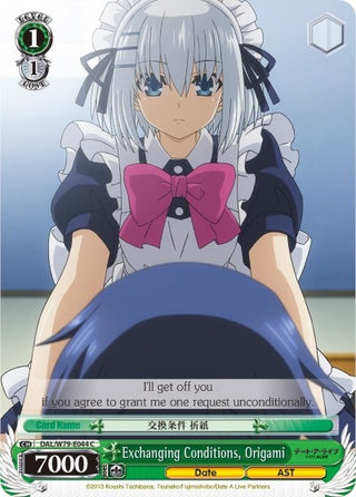 Exchanging Conditions Origami (79044) [DAL/W79] - Weiss Schwarz Single
