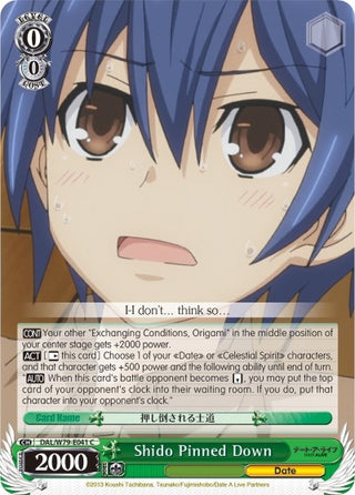 Shido Pinned Down (79041) [DAL/W79] - Weiss Schwarz Single