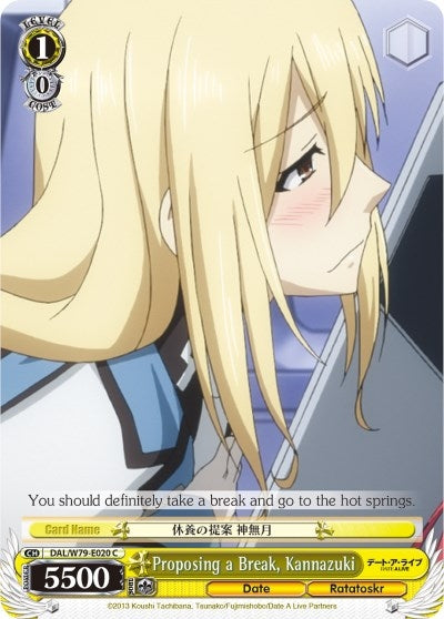 Proposing a Break Kannazuki (79020) [DAL/W79] - Weiss Schwarz Single