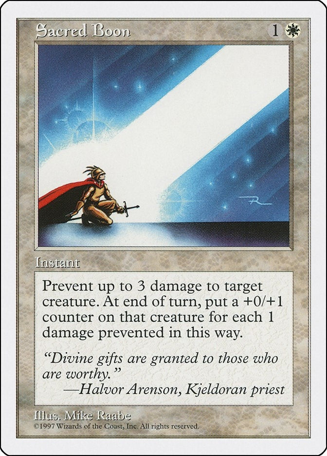 Sacred Boon [5ED] - MTG Single