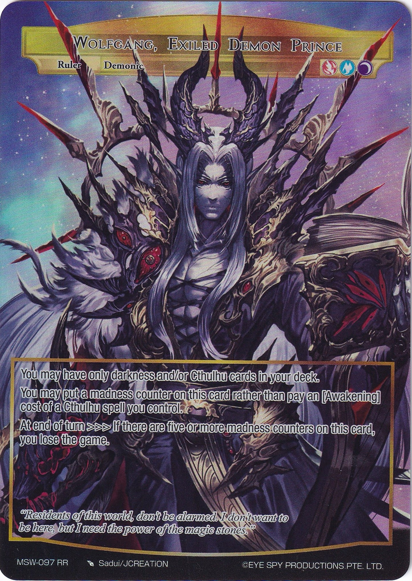 Wolfgang Exiled Demon Prince (Full Art) (97) [MSW] - Force of Will Single
