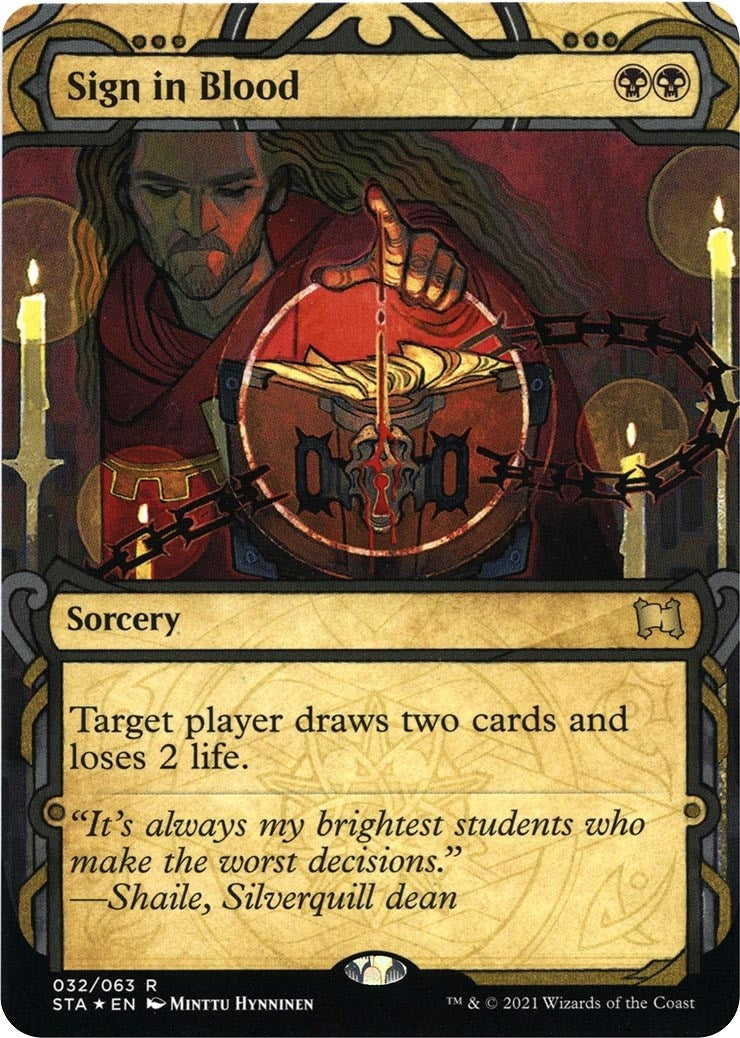 Sign in Blood (Foil Etched) (32) [STA] - MTG Single