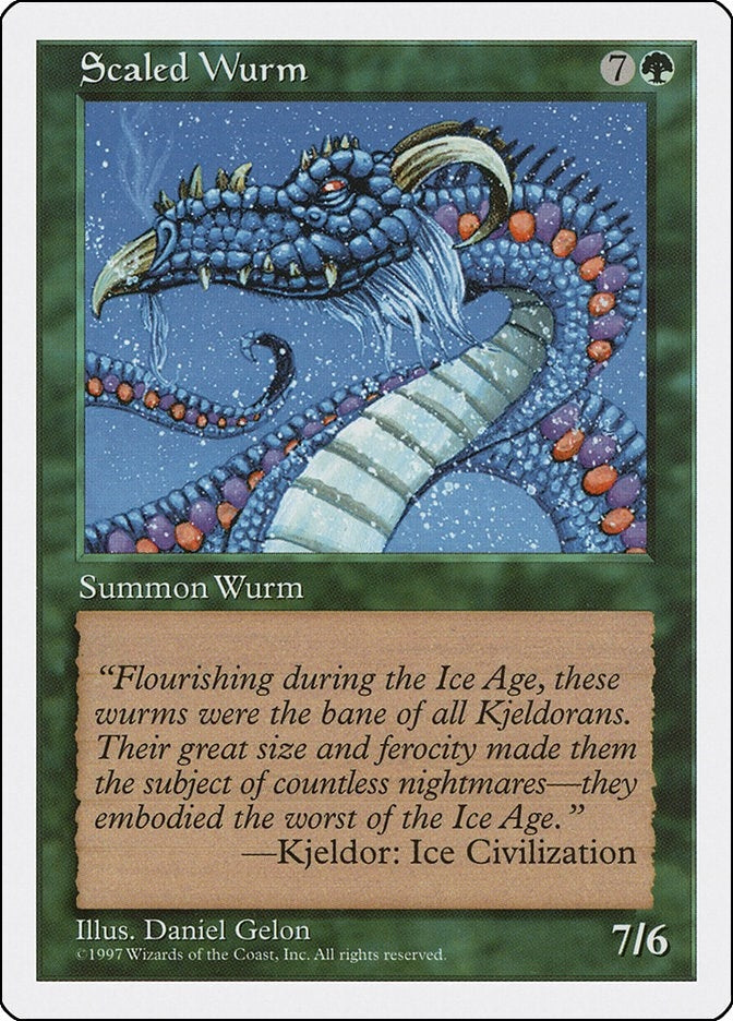 Scaled Wurm [5ED] - MTG Single