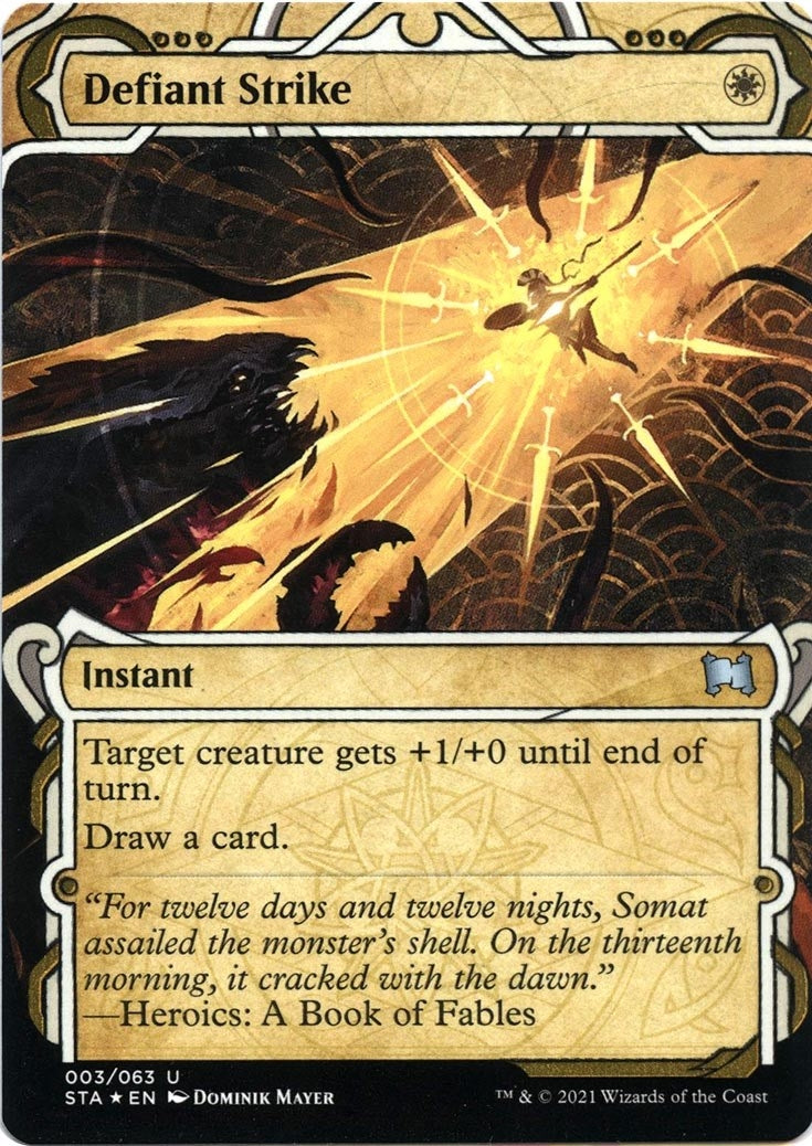 Defiant Strike (Foil Etched) (3) [STA] - MTG Single