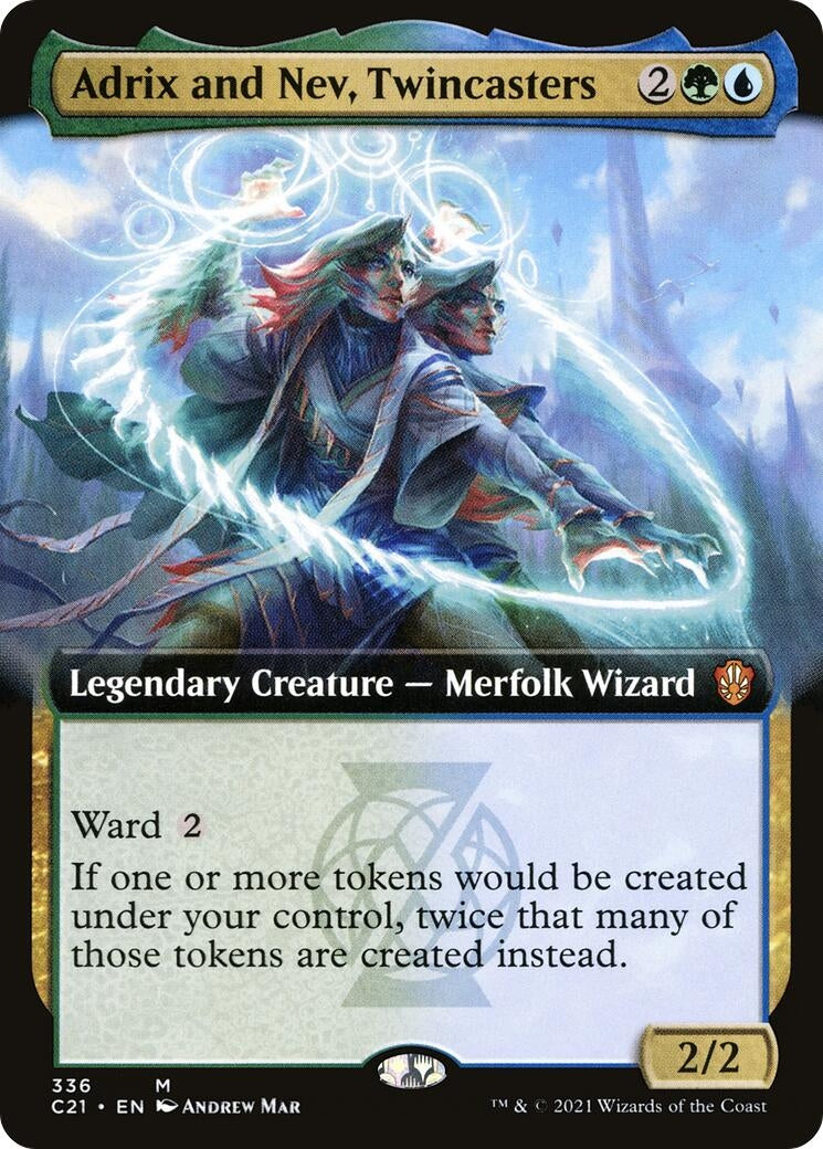 Adrix and Nev Twincasters (Extended Art) (336) [C21] - MTG Single