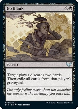 Go Blank (72) [STX] - MTG Single