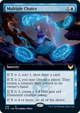 Multiple Choice (Extended Art) (298) [STX] - MTG Single