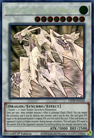 Crystal Wing Synchro Dragon (Ghost Rare) (130) (GFTP) - YuGiOh Single