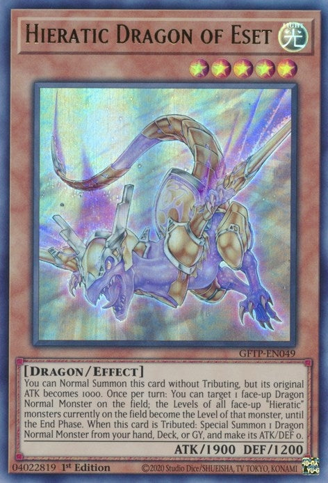 Hieratic Dragon of Eset (49) (GFTP) - YuGiOh Single