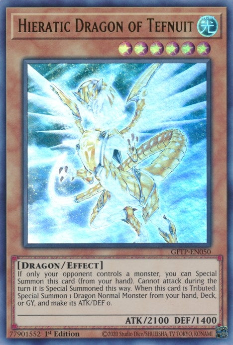 Hieratic Dragon of Tefnuit (50) (GFTP) - YuGiOh Single