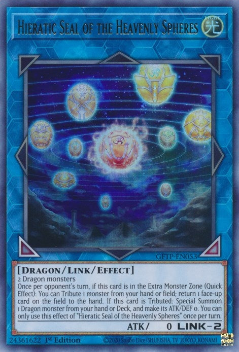 Hieratic Seal of the Heavenly Spheres (53) (GFTP) - YuGiOh Single